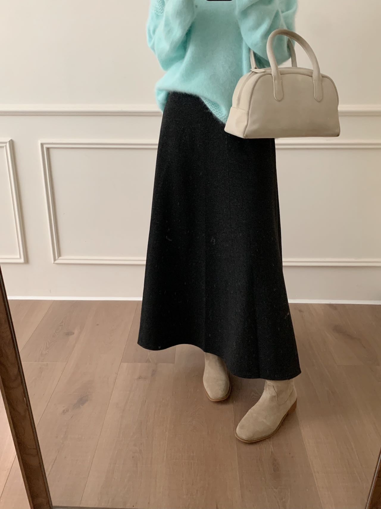 Kelly Designs Cashmere Blend Flared 3 Colors Skirt (Instock)