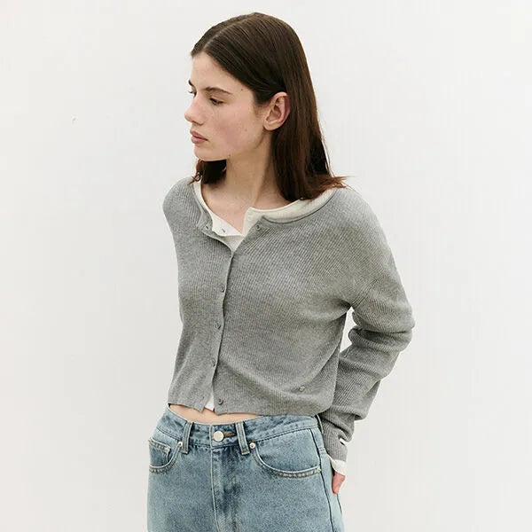 ROLAROLA Basic Linen Cardigan Grey (Instock)