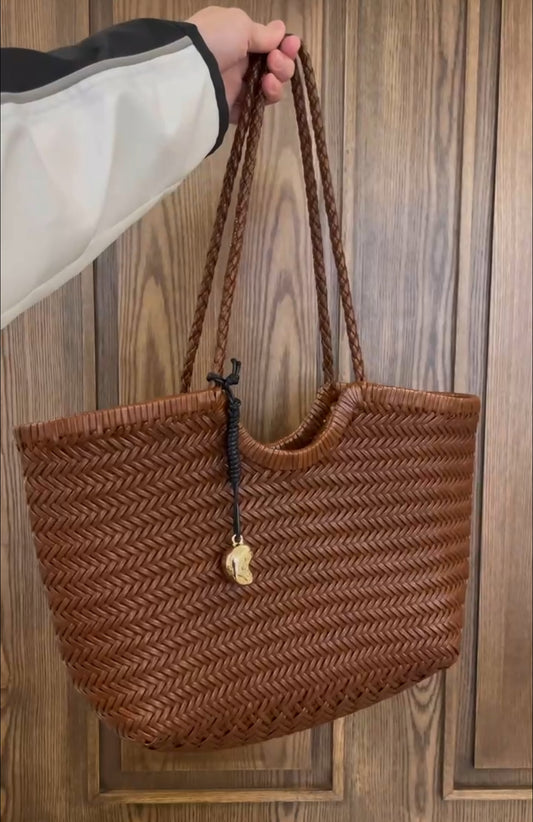 Korean APM Collection Brown Hand Make Leather Bag (Instock)