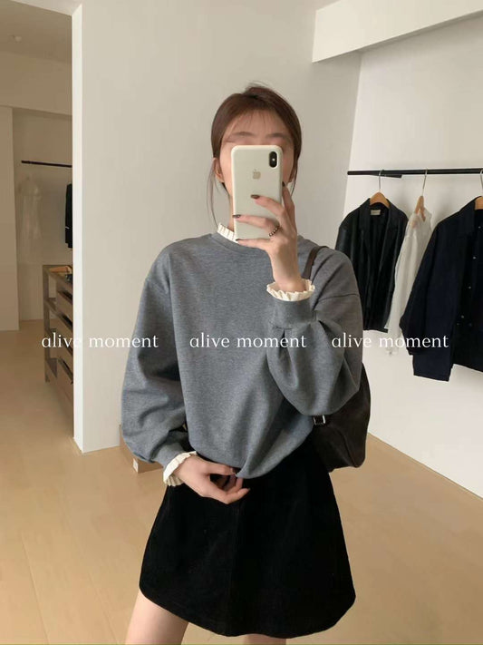 Kelly Designs Round Neck Grey Sweater (Instock)