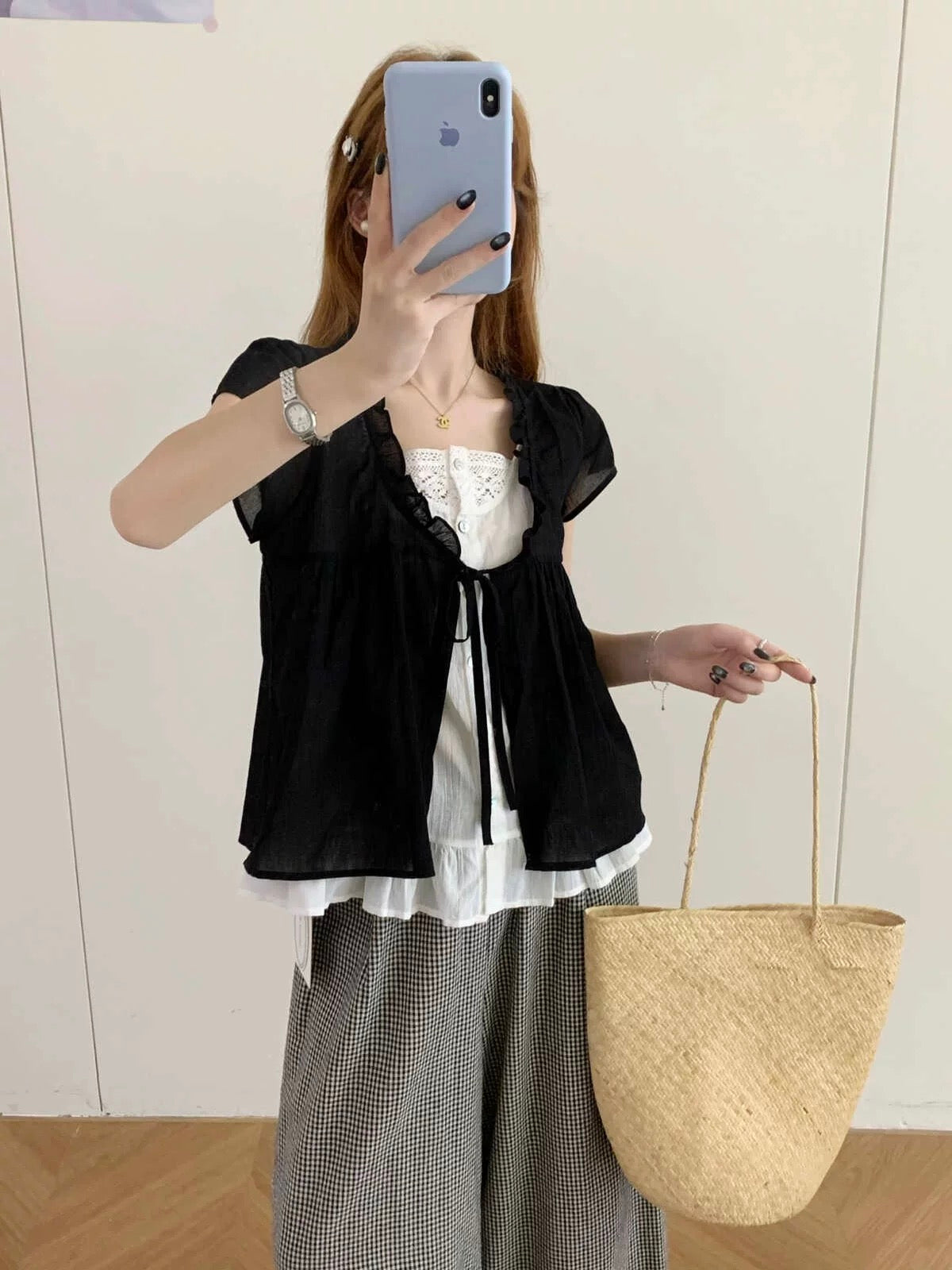 Kelly Designs Fake 2pc Black Top and Pants(Instock)