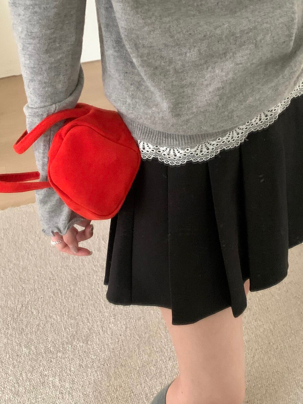 Kelly Designs Wool Lace Off-Shoulder Knit Top (3 Colors) (Instock)