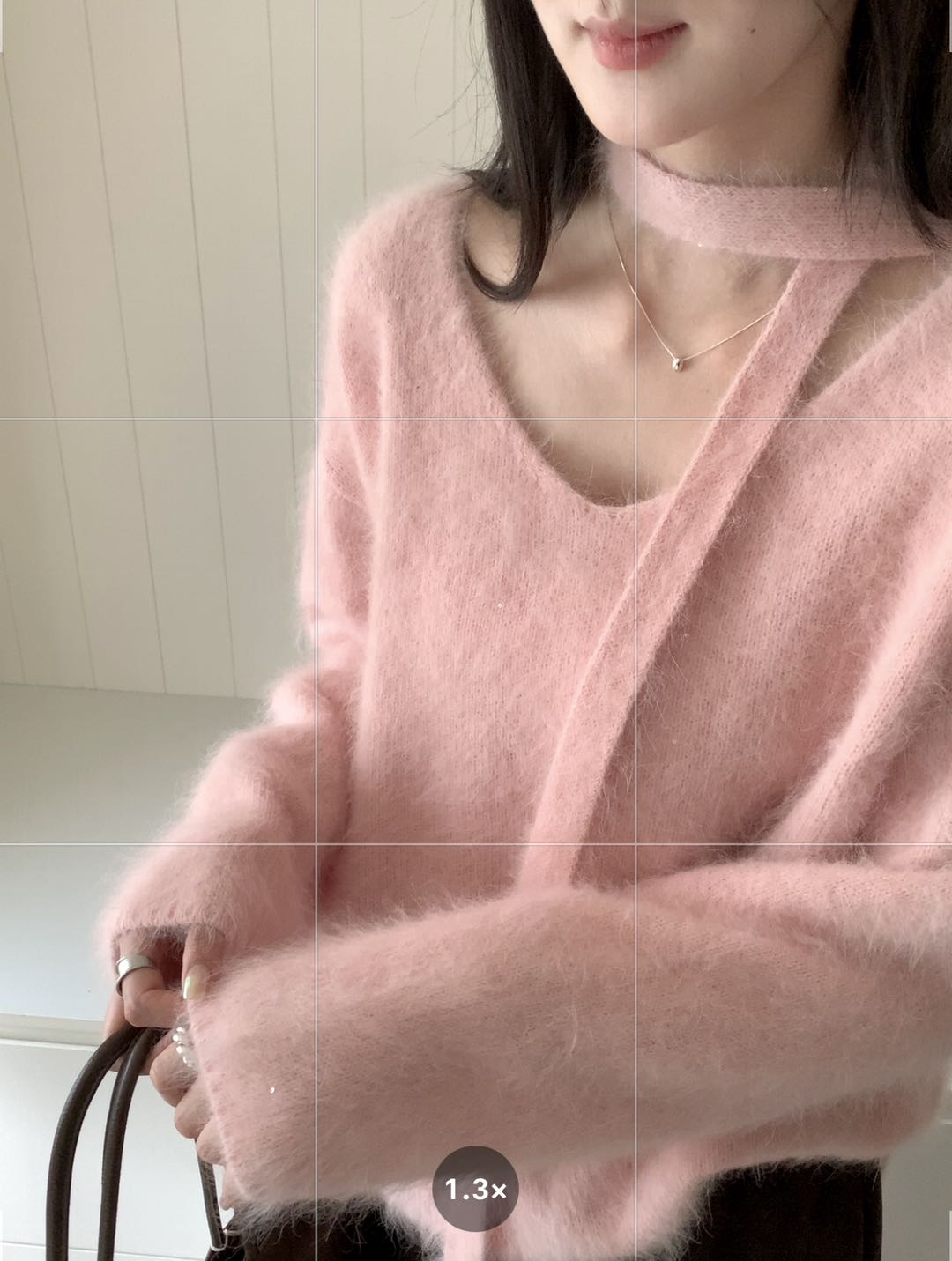 Kelly Designs Soft Mink-Touch V-Neck Knit Sweater with Matching Scarf Tie (Instock)