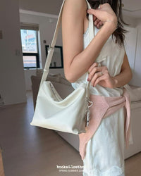 Korean APM Collection BUCKS&LEATHER White Leather Bag (Instock)