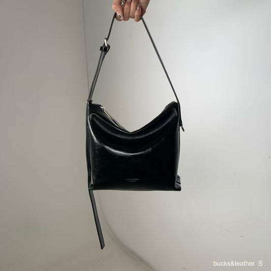 Korean APM Collection BUCKS&LEATHER Black Leather Bag (Instock)