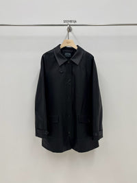Korean Faux Leather Oversized Jacket  - 2 Colors (Instock)
