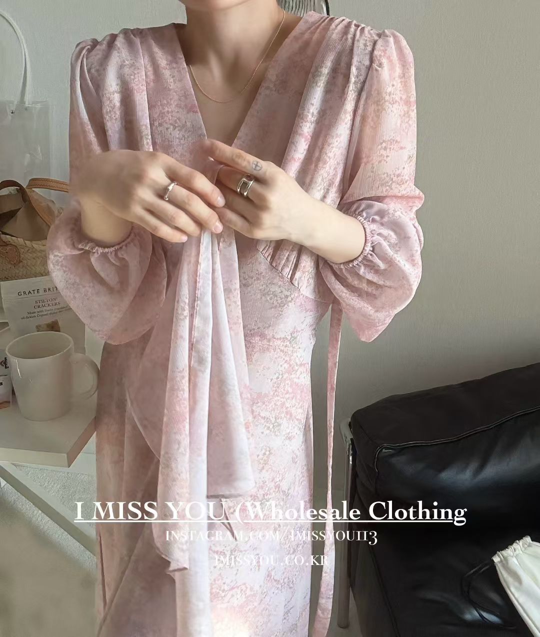 Korean APM Collection I Miss You Pink Dress (Instock)