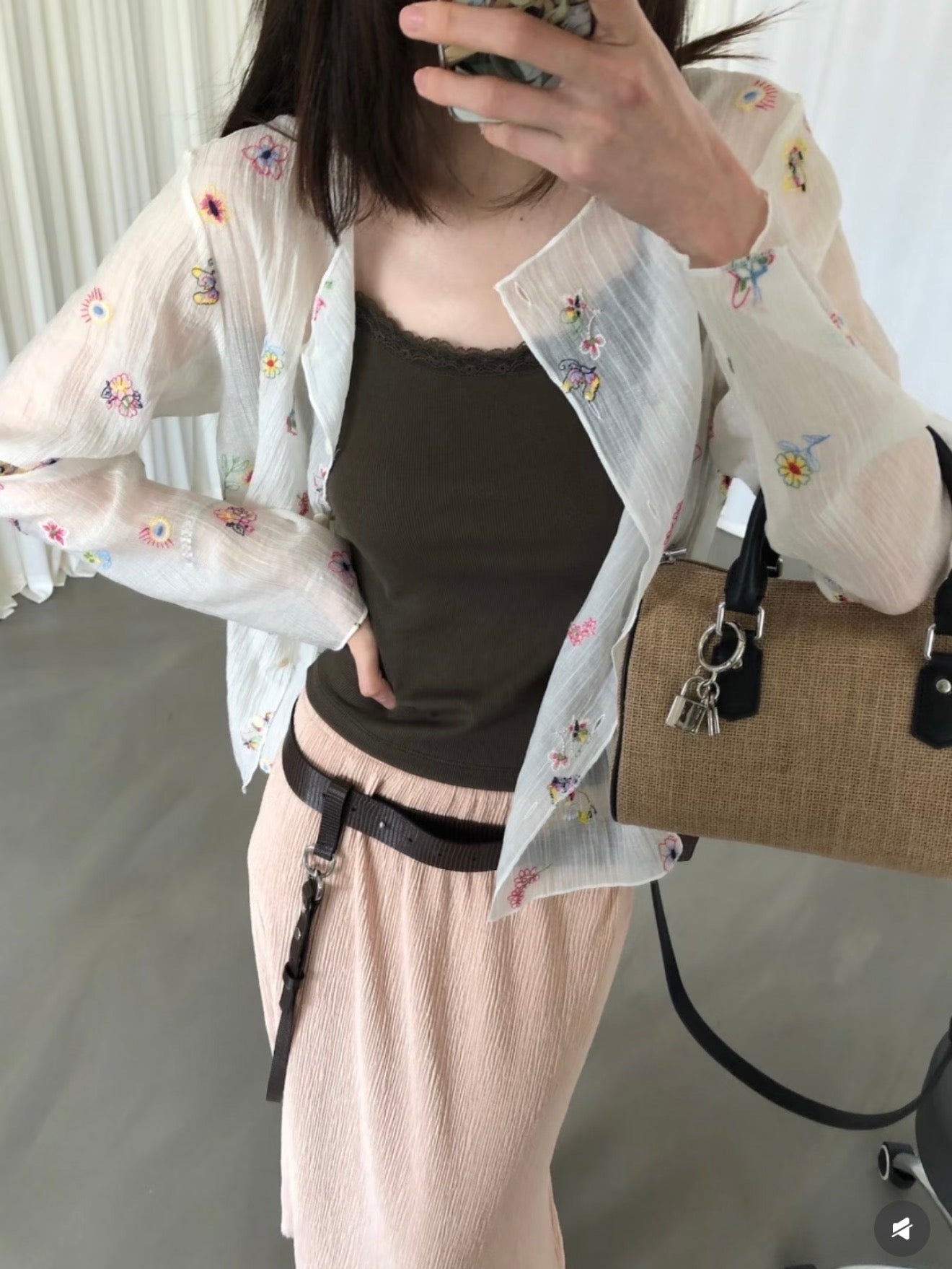 Korean APM Collection Floras White Cardigan (Instock)