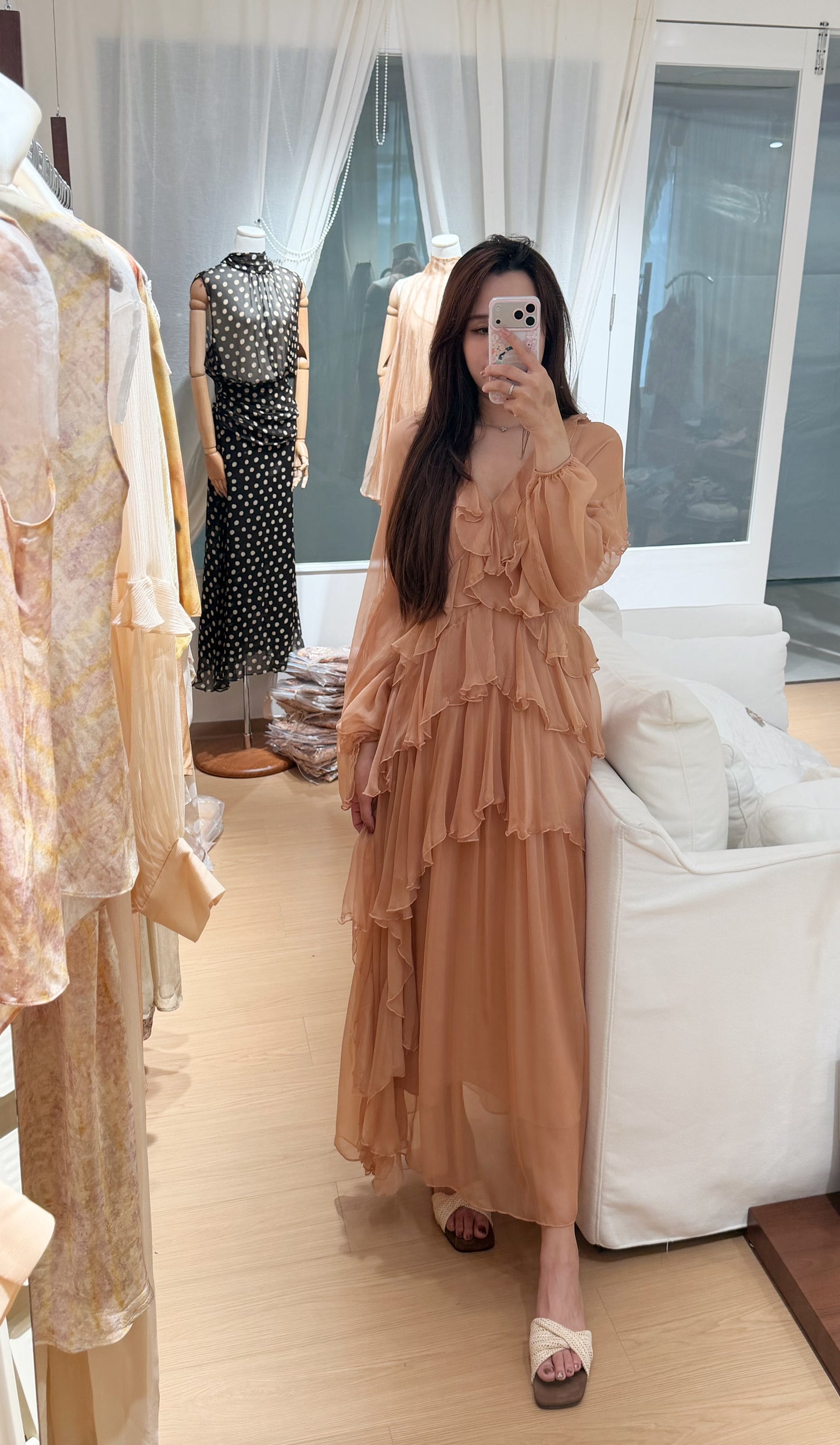 Kelly Designs Luxury 100% Silk Maxi Dress (Instock)