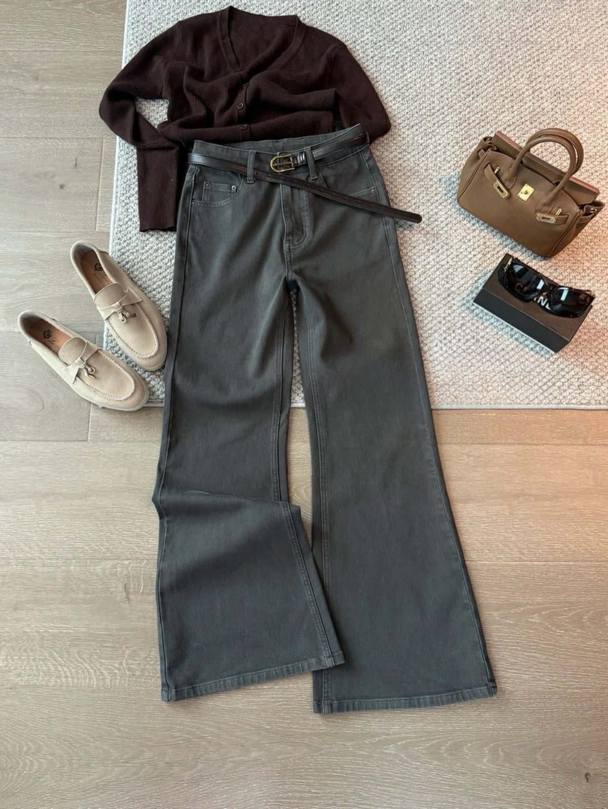 Kelly Designs Vintage Wash Flared Jeans (Instock)