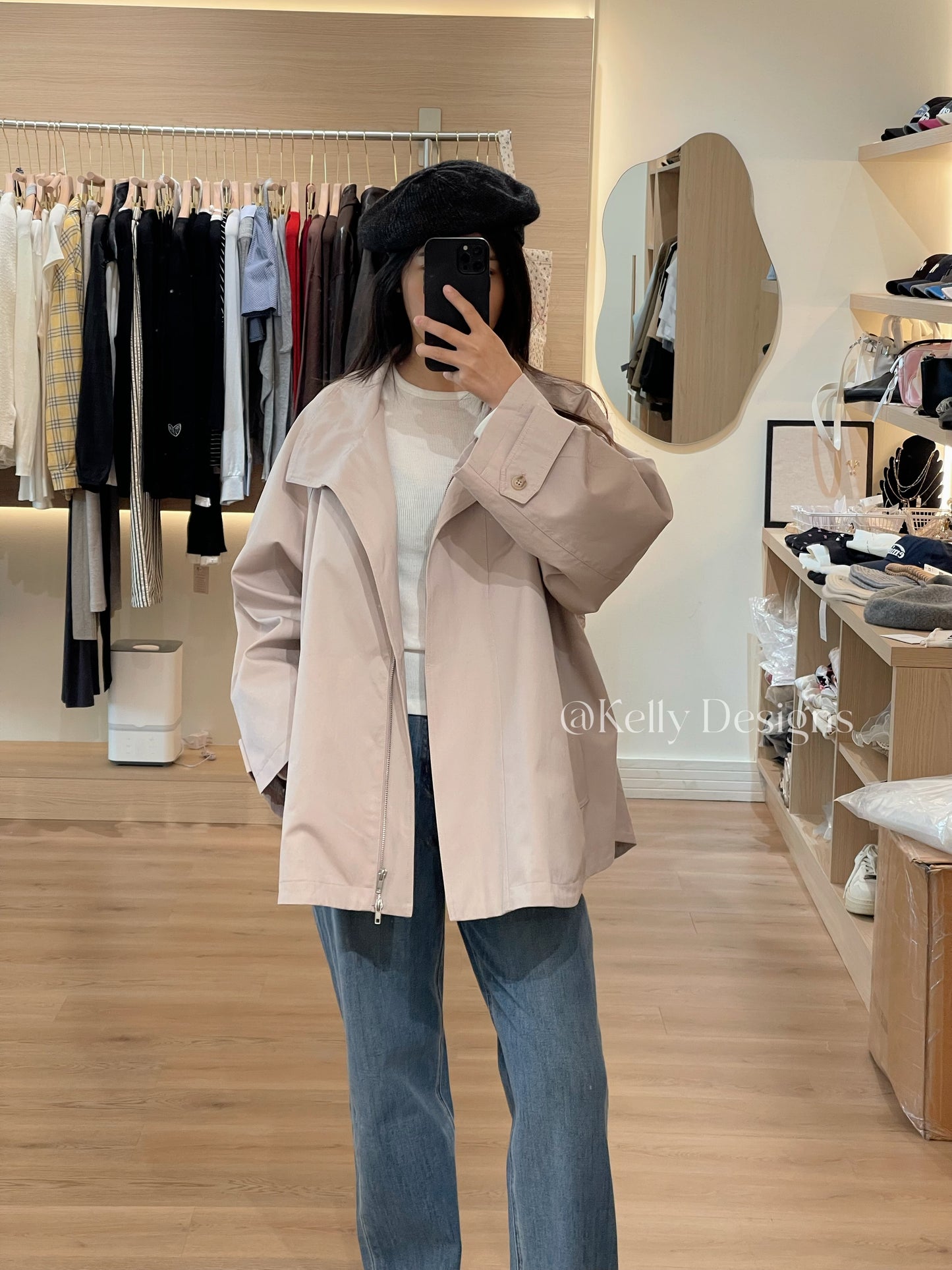 Kelly Designs Oversize Two Colors Cape Trench Coat (Instock)