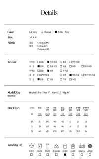 MAISON DE ROLA EMBROIDERY T-SHIRT WH+NY (Preorder)