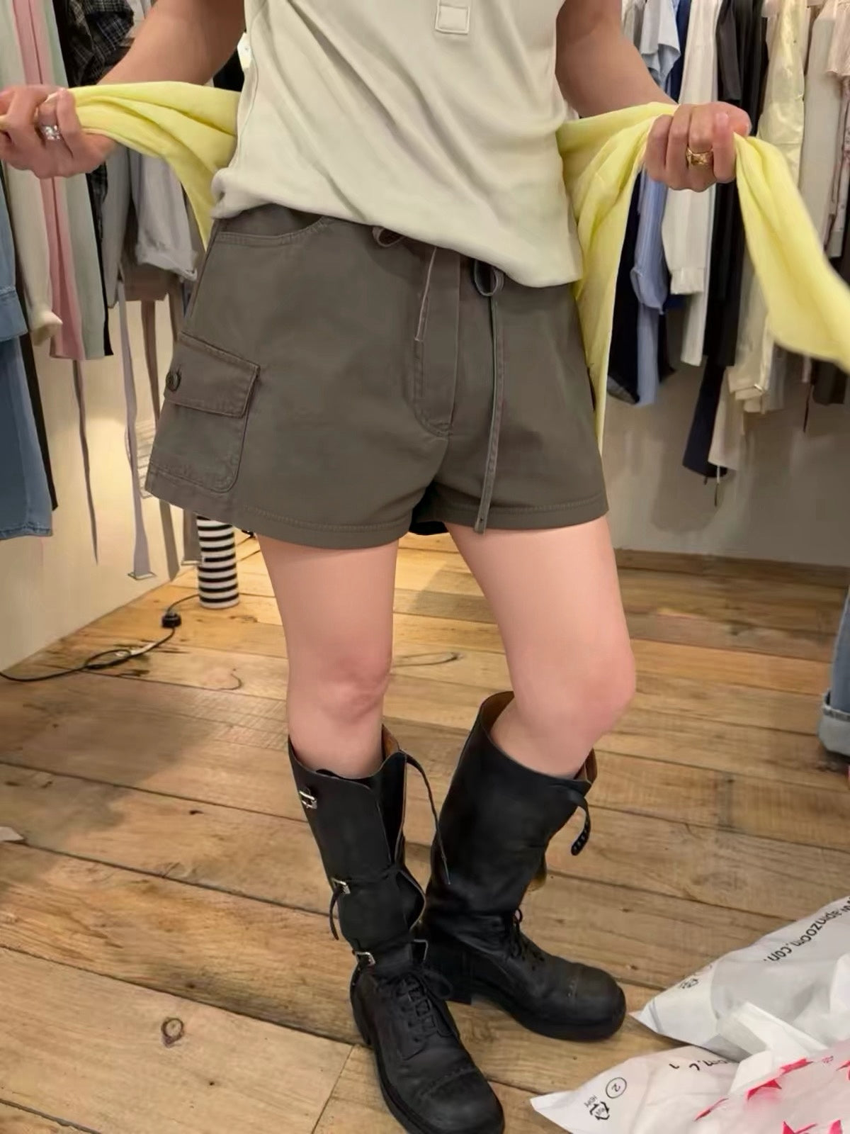 Korean APM Collection Casual Elastic waist Shorts - 2 Colors (Instock)