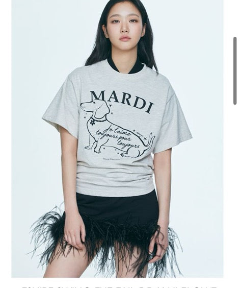 Mardi Mercredi SWING THE TAIL DDANJI FLOWER CHOKER_OATMEAL BLACK(Instock)