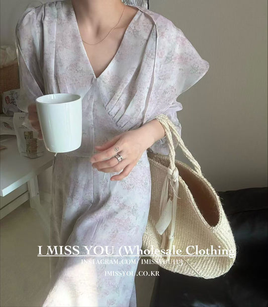Korean APM Collection I Miss You Purple Dress (Instock)