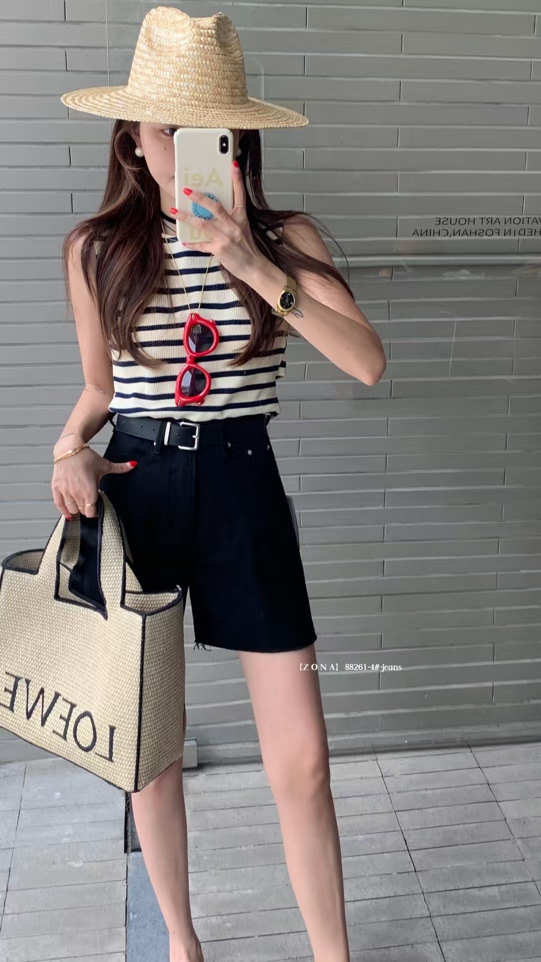 Kelly Designs Soft Denim Black Shorts With Belt (Instock)