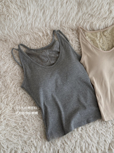 Kelly Designs Lace Back Slim Fit Bra. Tank Top (Instock)