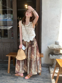Kelly Designs Hollow-out knitted Tank Top (Instock)