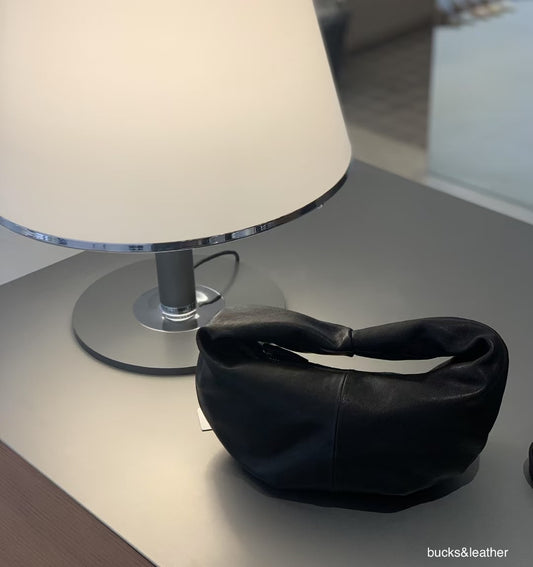 Korean APM Collection BUCKS&LEATHER Black Leather Bag (Instock)