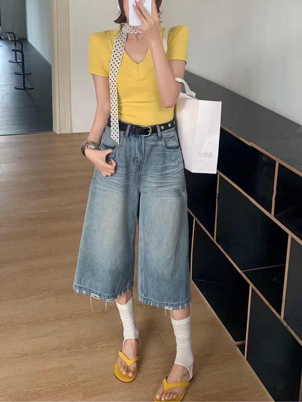 Kelly Designs Casual Blue Jeans With Belt(Instock)
