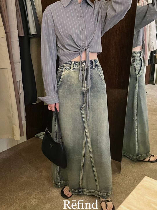 Kelly Designs Long Denim Skirt(Instock)