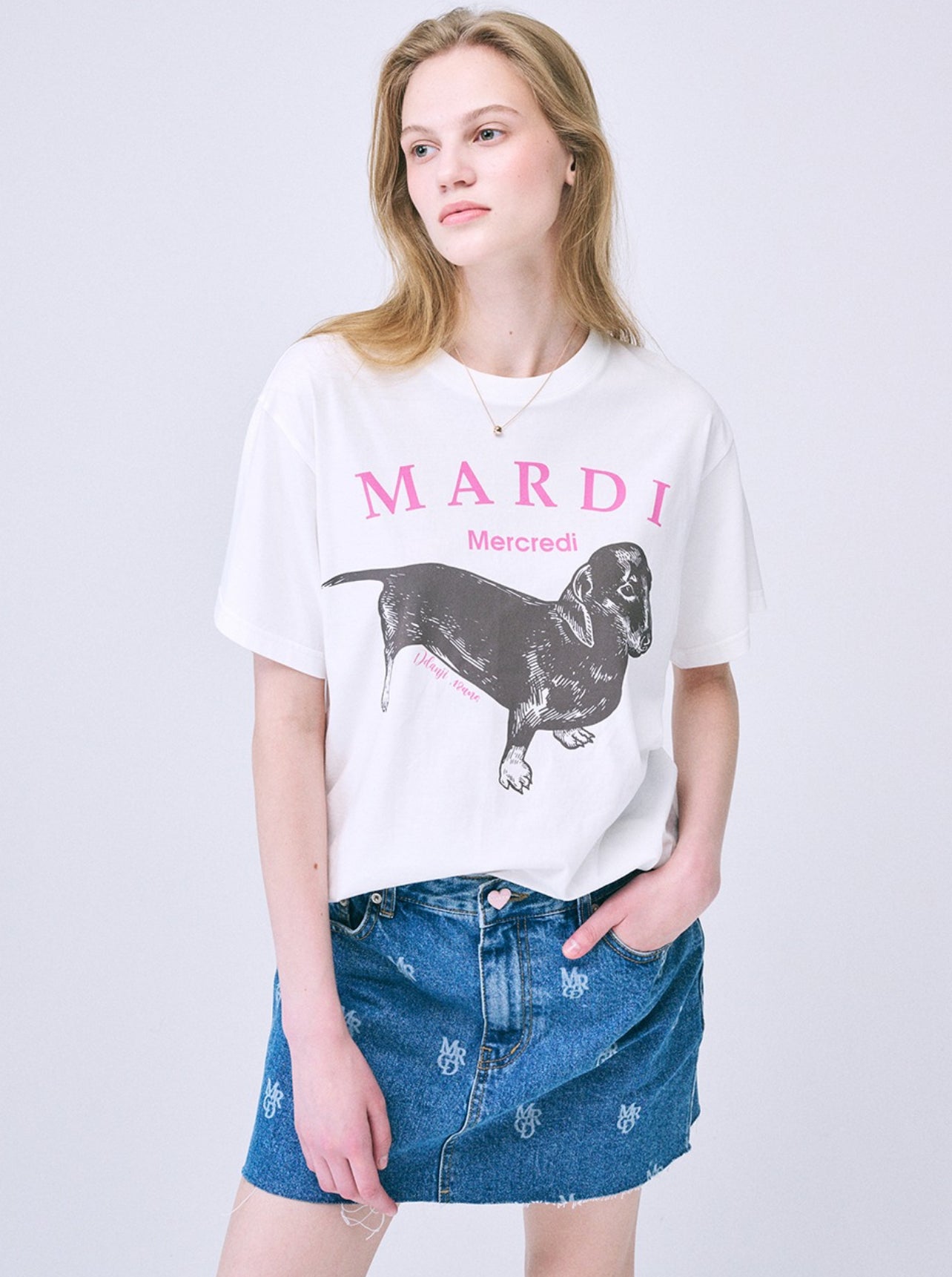 Mardi Mercredi TSHIRT DDANJI_IVORY PINK (Preorder)