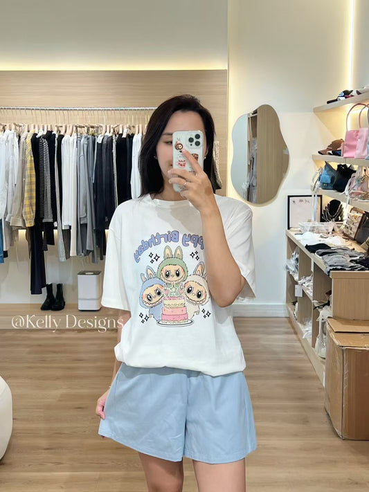 Korean APM Collection Labubu Graphic T-Shirt (Instock)