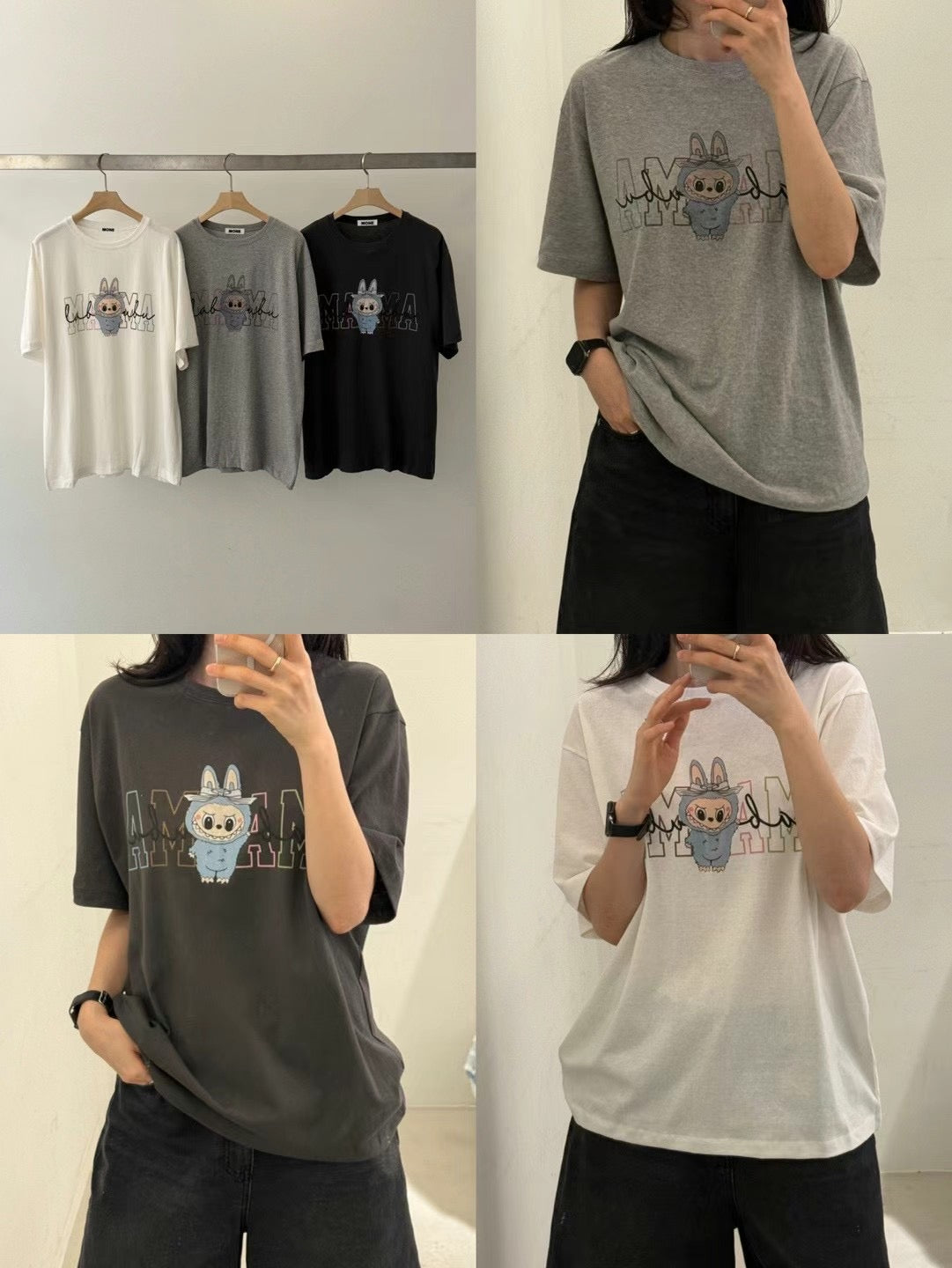 Korean APM Collection Labubu Graphic T-Shirt (Instock)
