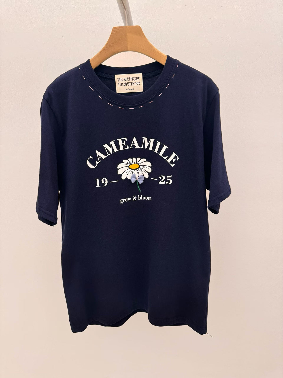 Korean APM Collection Flowers Navy Tshirt (Instock)