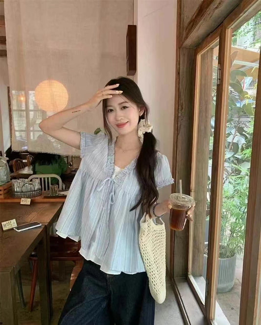Kelly Designs Fake Light Blue Blouse (Instock)