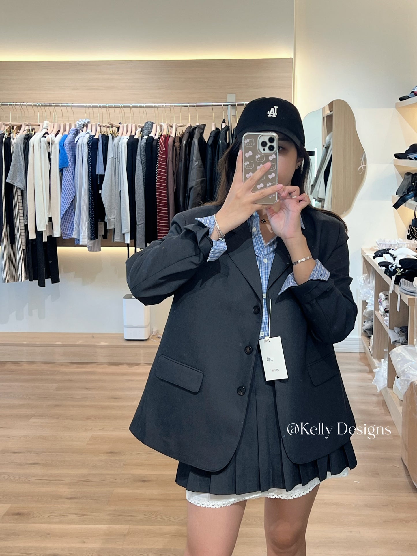 Korean APM Collection Dark Grey Blazer (Instock)