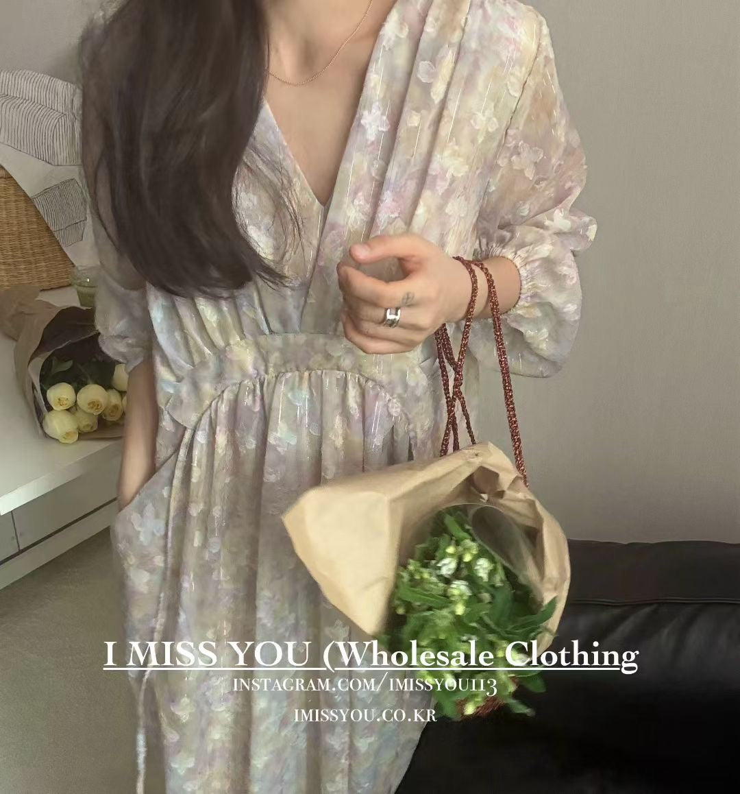 Korean APM Collection I Miss You Yellow Dress (Instock)