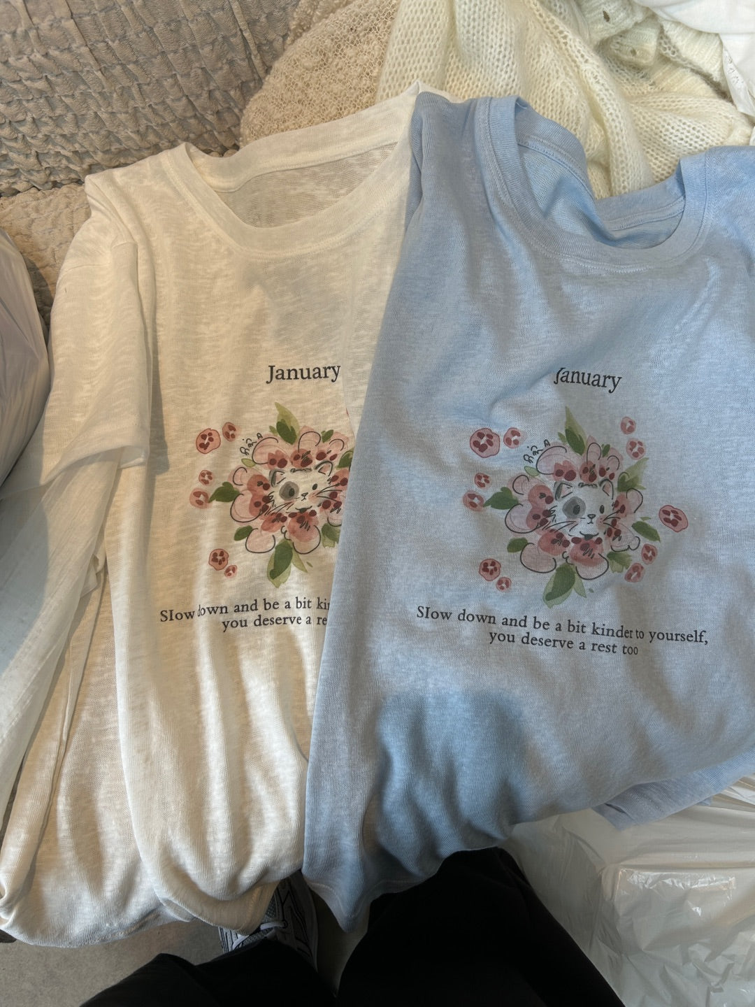 Kelly Designs Sun Cover Long Sleeves Kittens Top (Instock)