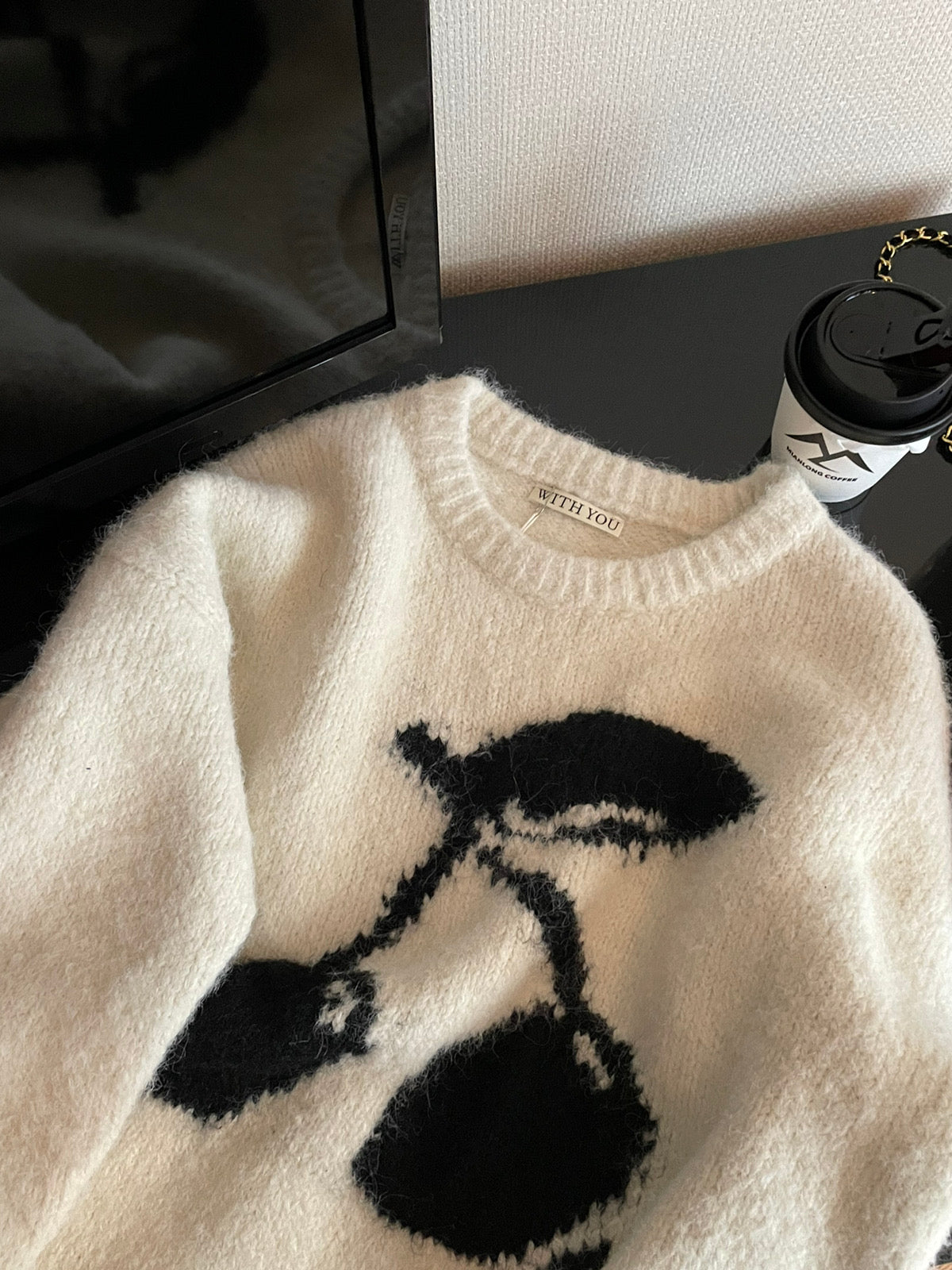 Kelly Designs Beige Cherry Sweatshirt (Instock)