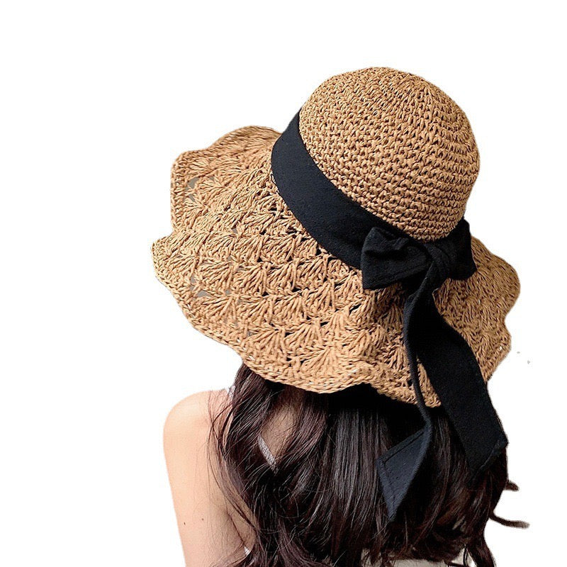 Kelly Designs Bow-Knot Brim Brown Hat (Instock)