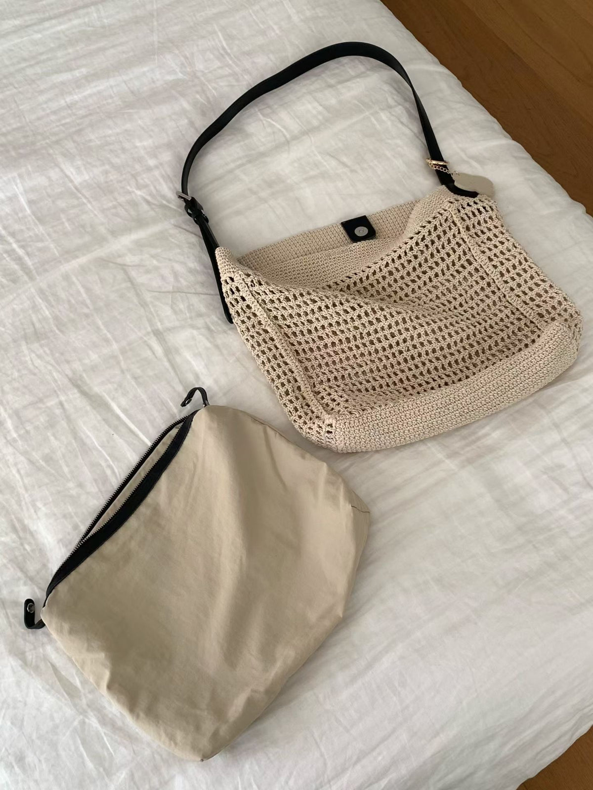 Korean APM Collection Knitting Leather Bag (Instock)