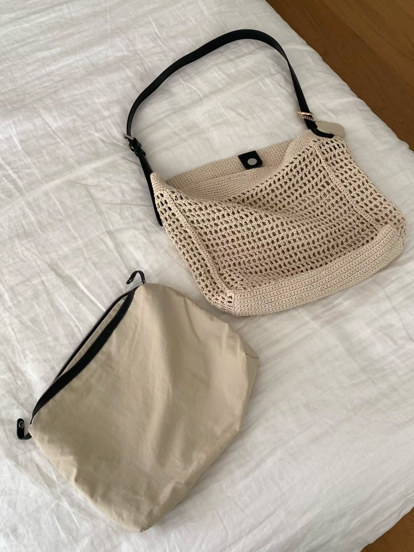 Korean APM Collection Knitting Leather Bag (Instock)