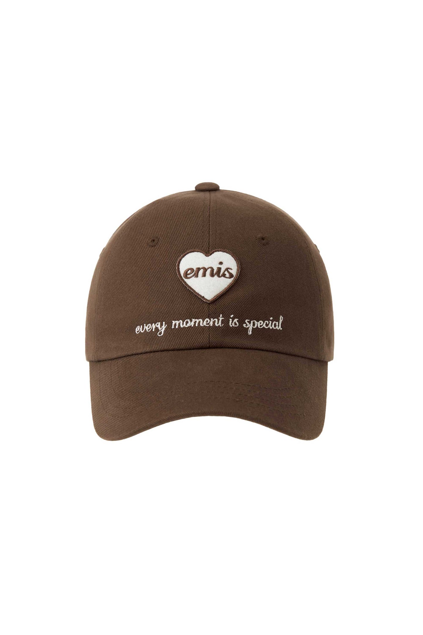 EMIS HEART WAPPEN BALL CAP-BROWN (Instock)