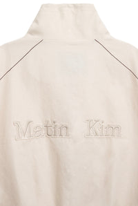 MATIN KIM ROUGH COATING CROP BOMBER IN CREAM (Instock)