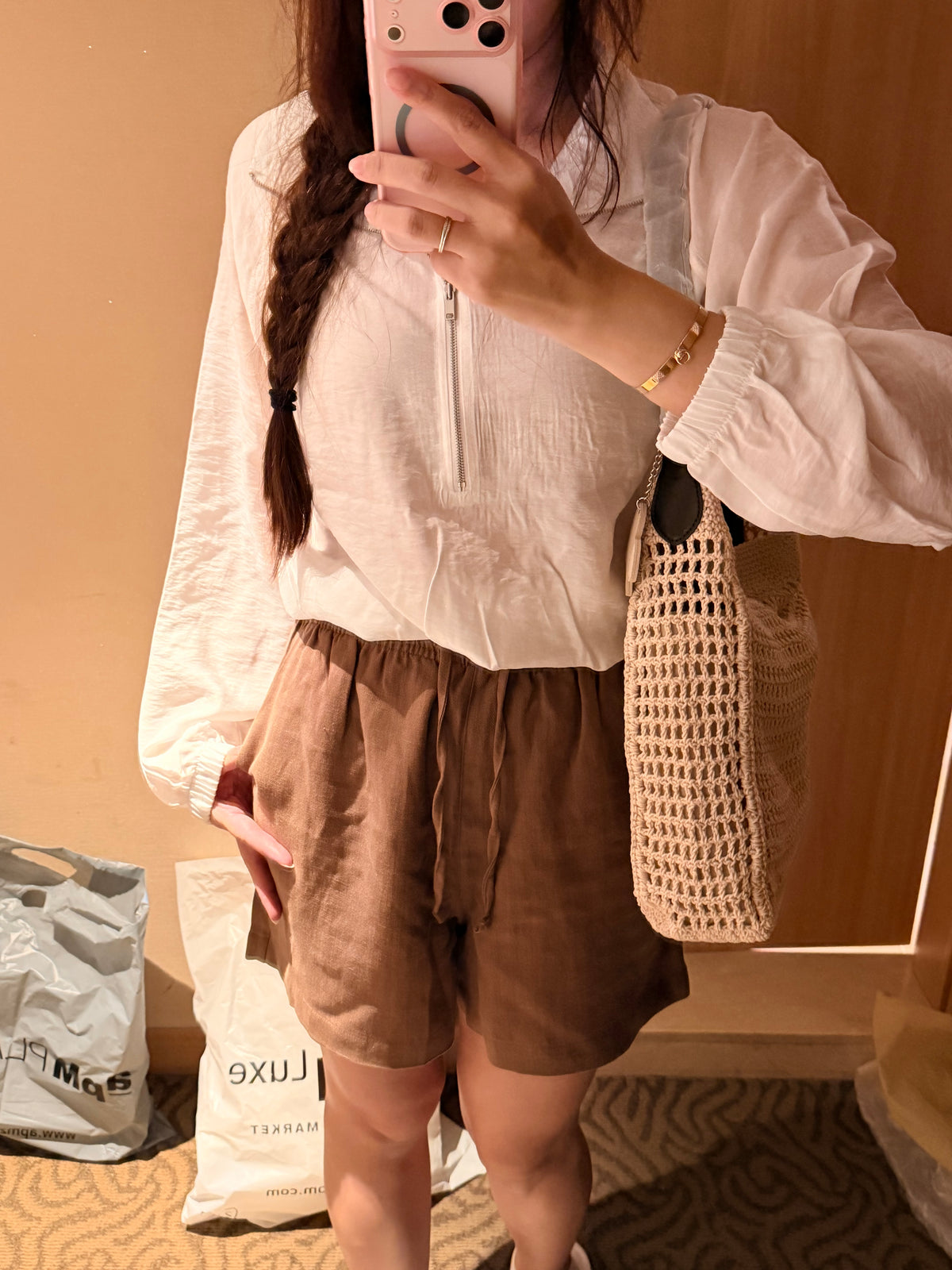 Korean APM Collection Half Zip Up Top-2 Colors (Instock)