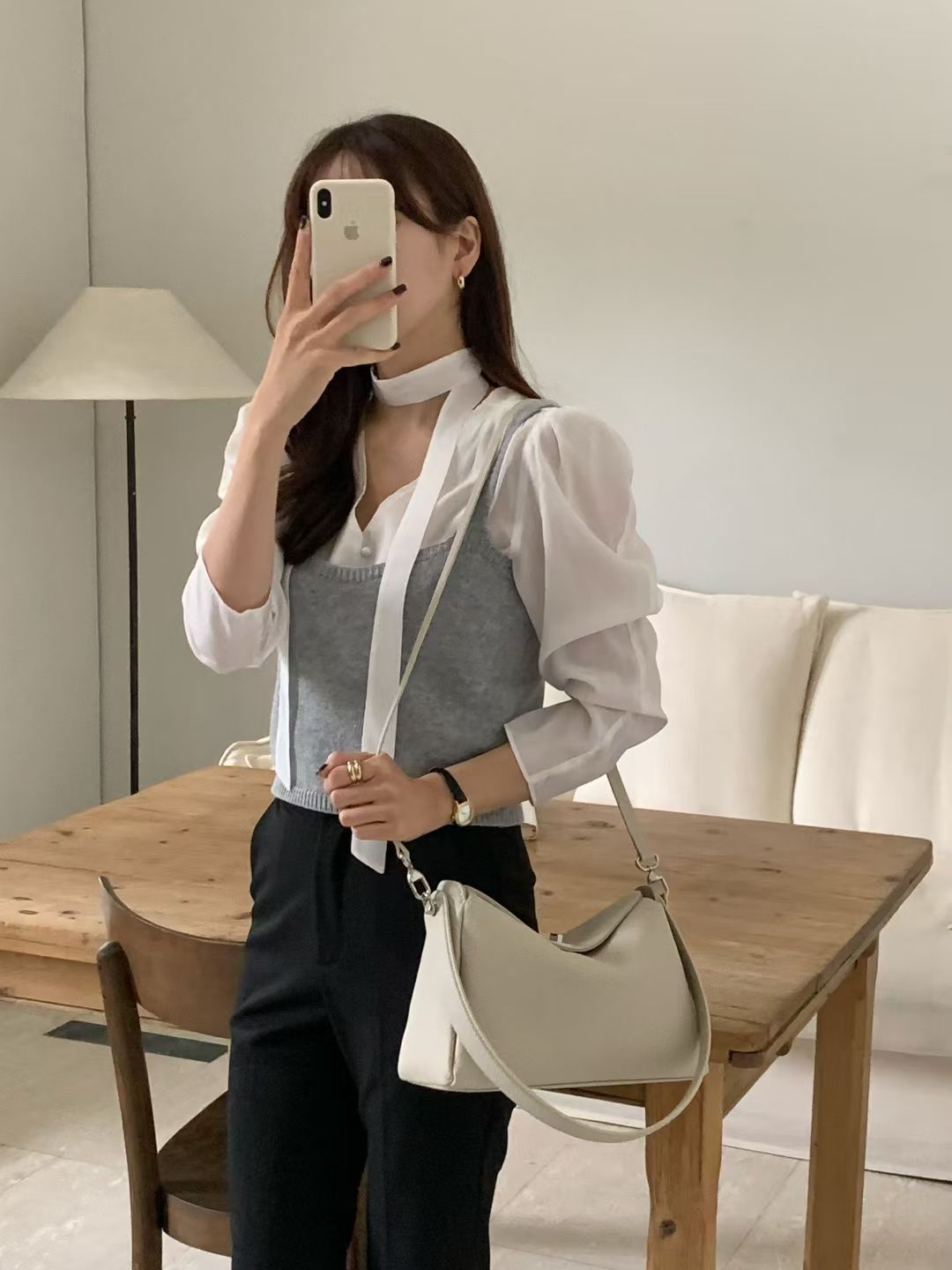Korean APM Collection Three Colors Leather Bag-2 Straps (Instock)