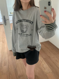 Korean APM Collection Favorite Bread Graphic Long Sleeve Tee (Instock)