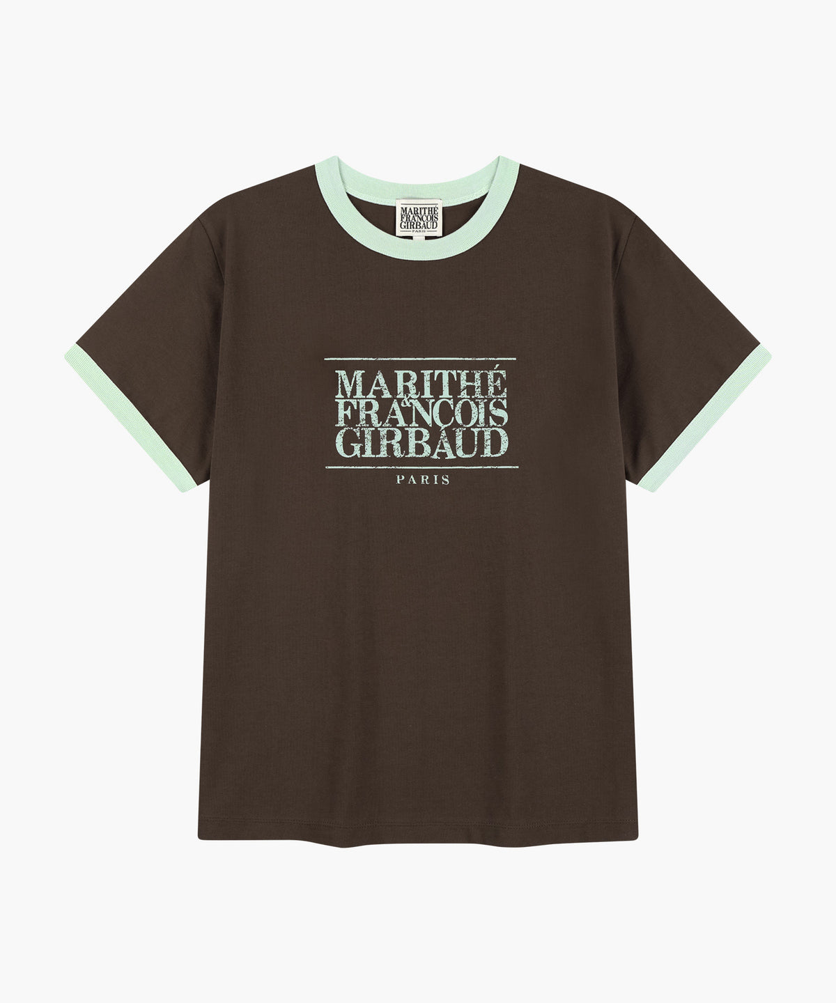 Marithe AEROCOOL CRACK CLASSIC LOGO RINGER TEE brown (Instock)