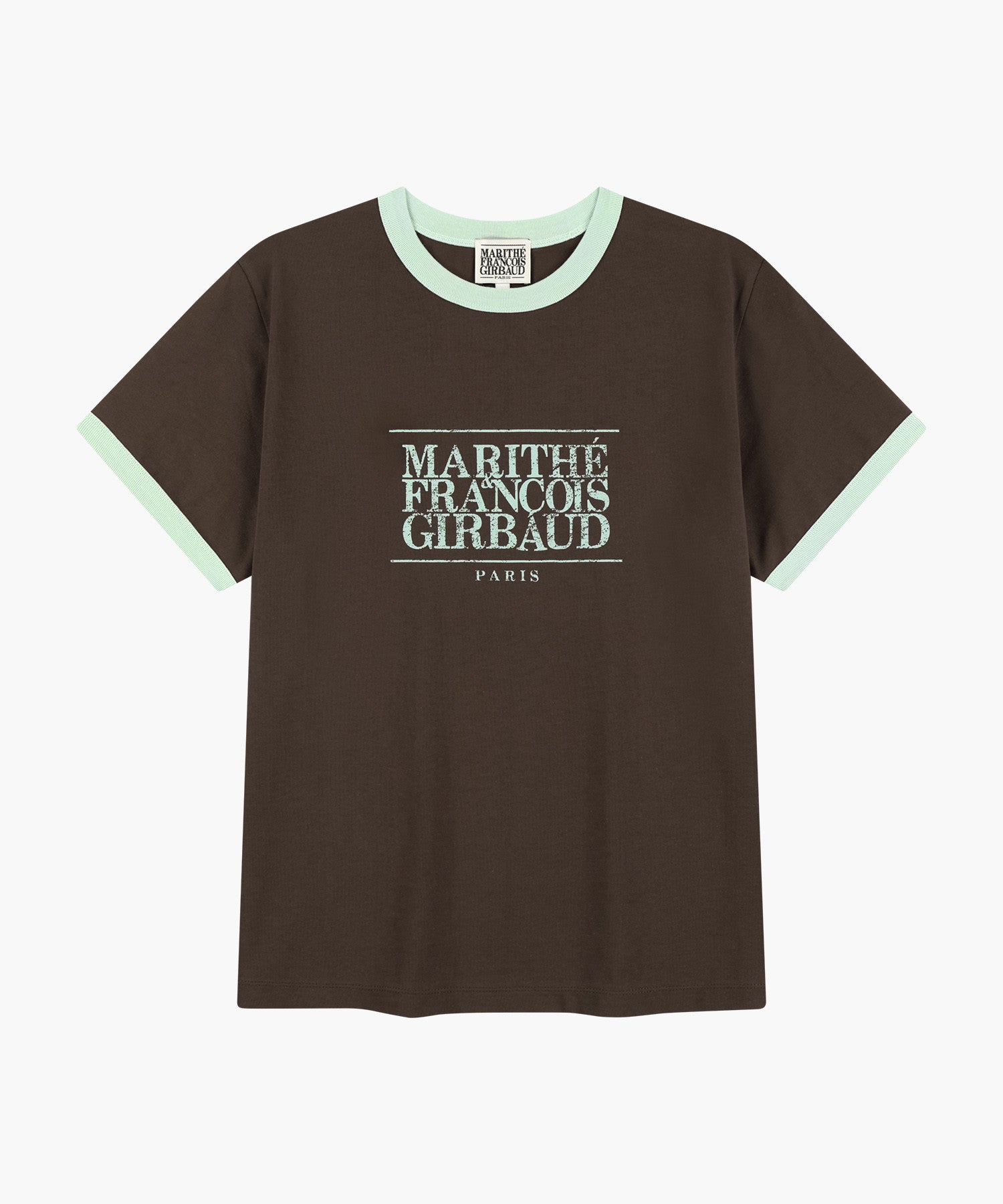 Marithe AEROCOOL CRACK CLASSIC LOGO RINGER TEE brown (Instock)