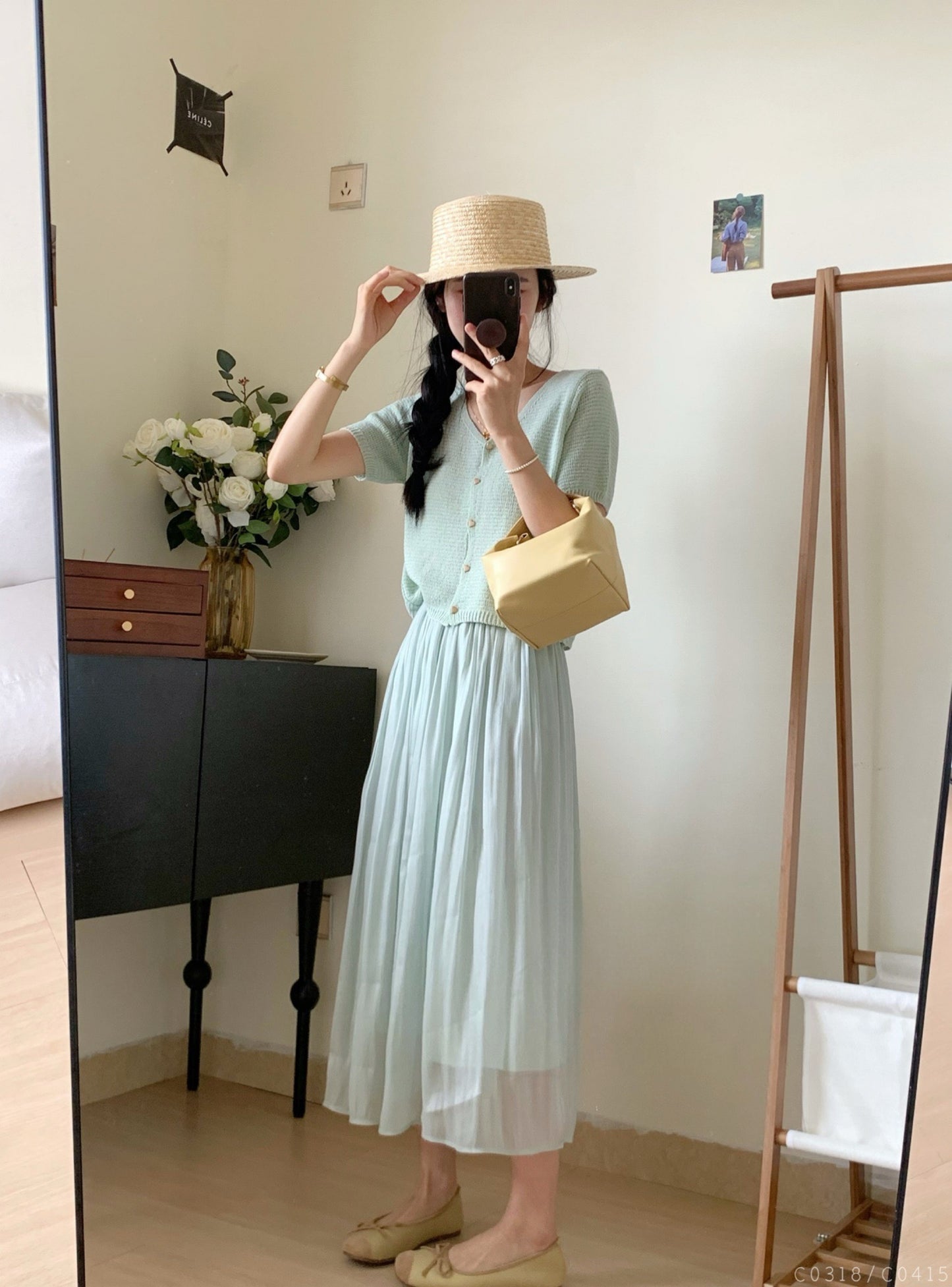 Kelly Designs Short Sleeve Mint Knit Top(Instock)