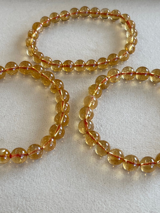 Kelly Designs Glitter Yellow Natural Crystal Bracelet (Instock)