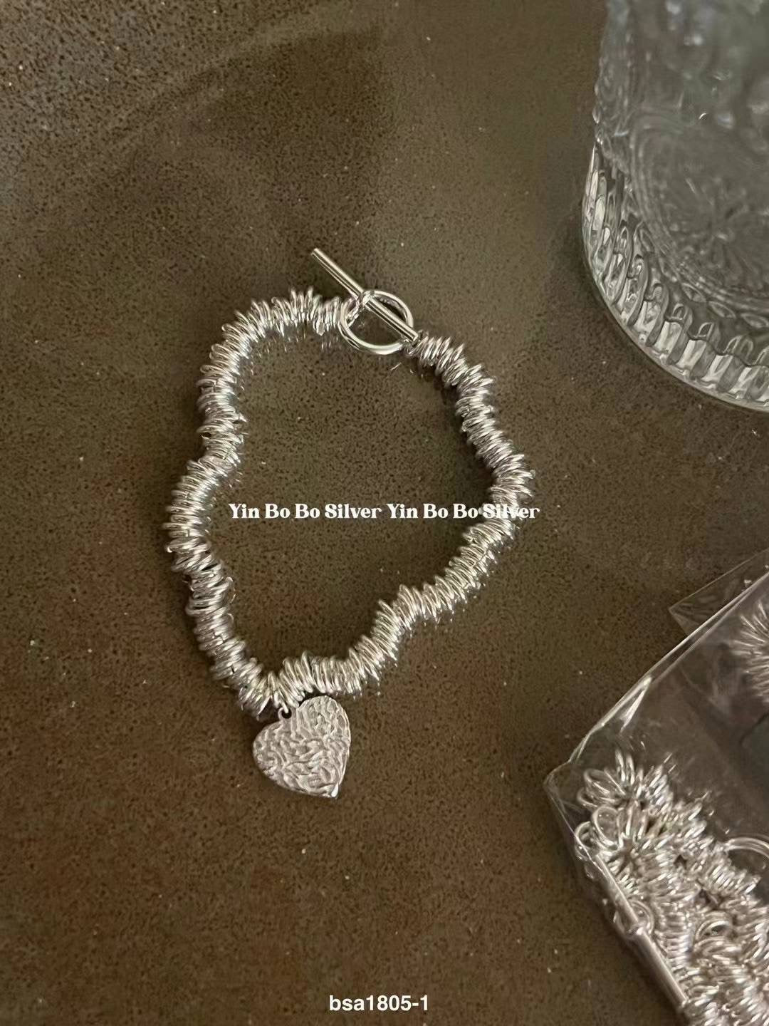 Kelly Designs Heart Chain Silver Bracelet (Instock)