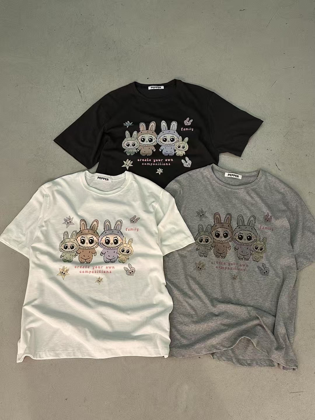 Korean APM Collection Labubu Graphic T-Shirt (Instock)