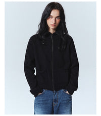 Korean Collection Nick Nicole Jaquard Knit Cardigan-Black (Instock)
