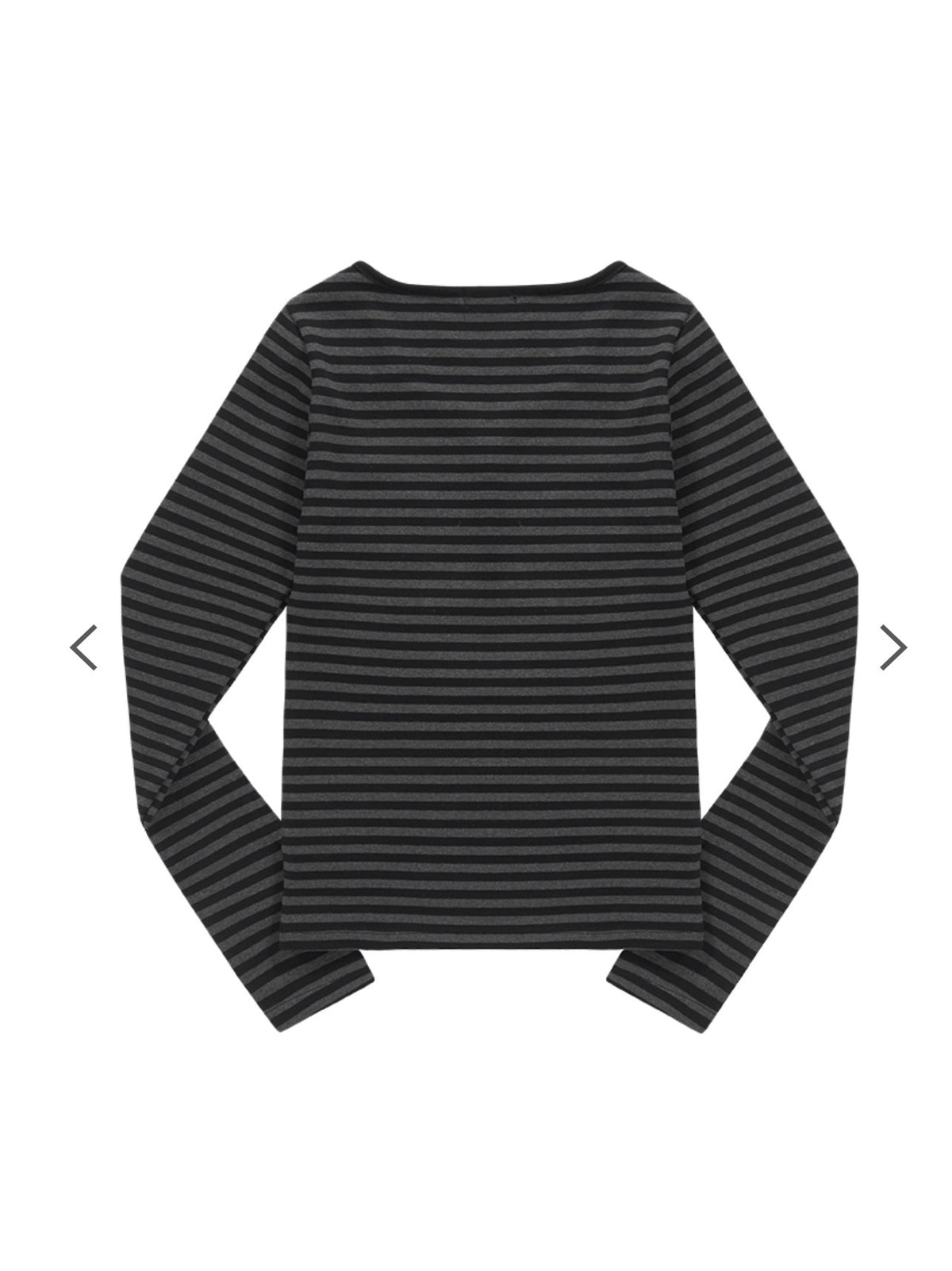 ASON Ellen Stripe Long Sleeve Tee – Black (Instock)
